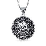 Caribbean Aztec Skull Pendant Necklace for Men