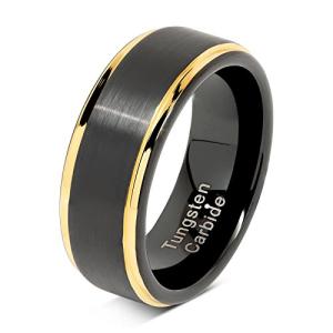 Personalized Black Tungsten Wedding Band for Men