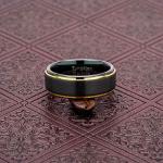 Personalized Black Tungsten Wedding Band for Men