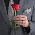 Personalized Black Tungsten Wedding Band for Men