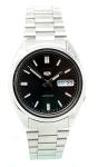 Seiko 5 Black Stainless Steel Men's Watch