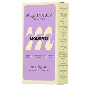 Moments Mega Thin Condoms - Ultra Thin & Lubricated