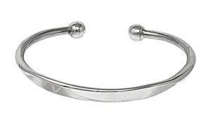Men's 925 Sterling Silver Torque Bangle Bracelet