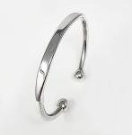 Men's 925 Sterling Silver Torque Bangle Bracelet