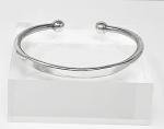 Men's 925 Sterling Silver Torque Bangle Bracelet