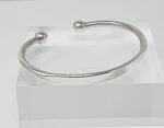 Men's 925 Sterling Silver Torque Bangle Bracelet