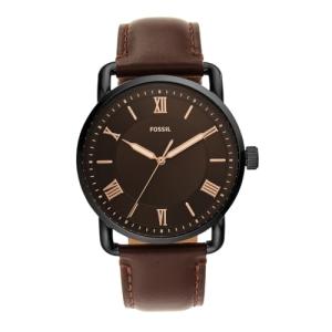 Fossil Men's Brown Leather Dress Watch FS5666