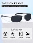 AEVOGUE Men's Polarized Rectangle Metal Sunglasses