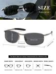 AEVOGUE Men's Polarized Rectangle Metal Sunglasses