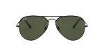 Ray-Ban Metal II Aviator Sunglasses, Black/G-15 Green