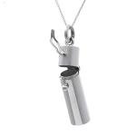 Sterling Silver Pill Holder Pendant for Men