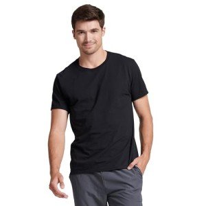 Russell Athletic Men's Black Cotton Performance Tee, XL