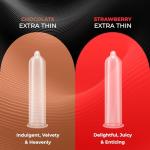 NottyBoy Fruity Flavored Condoms for Men - 40 Pack