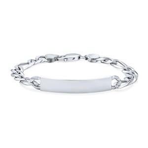 Customizable Sterling Silver ID Bracelet for Men