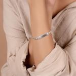 Customizable Sterling Silver ID Bracelet for Men