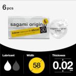 Sagami Original 0.02 L-Size Pack of 6
