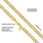 24K Gold Cuban Link Chain Necklace - 24 Inches