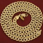 24K Gold Cuban Link Chain Necklace - 24 Inches