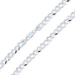 Men's 7MM Diamond Cut Sterling Silver Cuban Chain