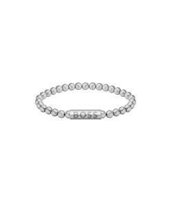 BOSS Men's Sphere Bead Bracelet in Grey