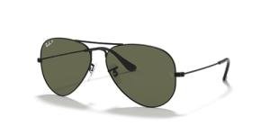 Ray-Ban RB3025 Aviator Polarised Sunglasses in Black