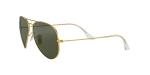 Ray-Ban Gold Aviator Sunglasses with Grey Green Lenses