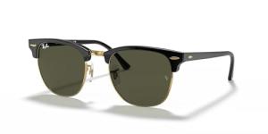 Ray-Ban Clubmaster Sunglasses, Black Gold & G-15