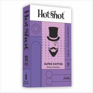 HOT SHOT Super Dotted Extra Time Condoms - 10 Pack