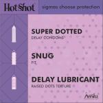 HOT SHOT Super Dotted Extra Time Condoms - 10 Pack
