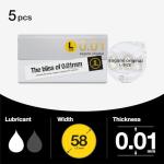 Sagami Original 0.01 L-Size Condoms - 5 Pack