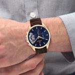 Tommy Hilfiger Men's Brown Leather Watch 43.5MM