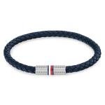 Tommy Hilfiger Men's Navy Leather Rope Bracelet