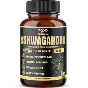 5-in-1 Ashwagandha Capsules with Turmeric & Herbs