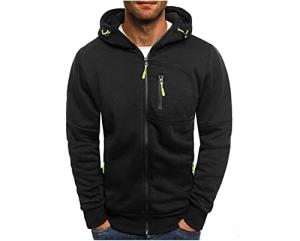 Men's Casual Full-Zip Hooded Sports Hoodie