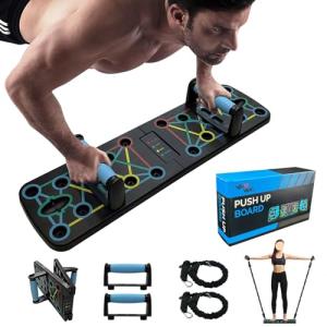 Men's Push Up Board with Handle and Resistance Rope