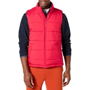 Men's Midweight Red Puffer Vest - XX-Large
