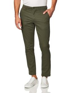 Men's Slim-Fit Olive Stretch Chino Pants