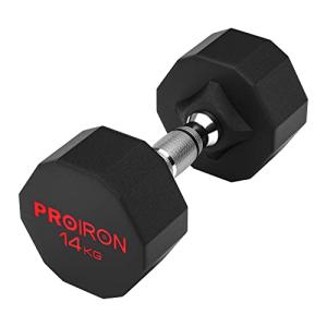 PROIRON 14kg Rubber Dumbbell for Home Gym