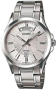 Casio MTP1381D-7A Analog Watch with Silver Strap