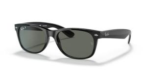 Ray-Ban New Wayfarer Polarised Sunglasses - Black/Green