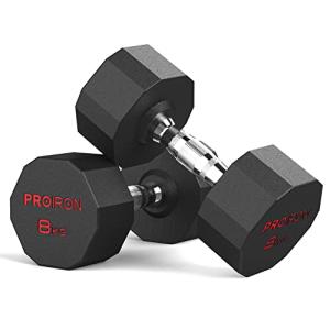 PROIRON 8kg Rubber Dumbbells for Home Gym