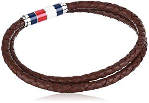 Tommy Hilfiger Men's Leather Double Wrap Bracelet