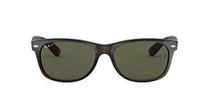Ray-Ban Wayfarer Polarised Sunglasses, Tortoise & G-15