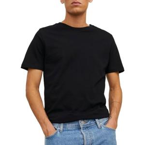 JACK & JONES Men's Black Round Neck T-Shirt