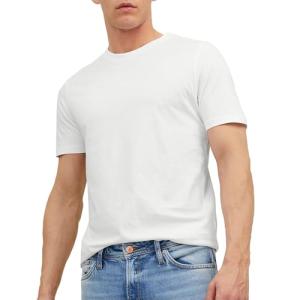 JACK & JONES Men's White Round Neck T-Shirt