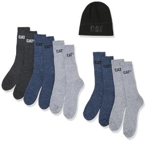 Caterpillar Men's Multi-Colored Beanie & Sock Set