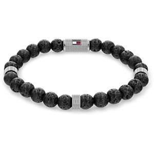 Tommy Hilfiger Men's Lava Stone Bead Bracelet