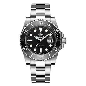 Men's 200M Waterproof Quartz Dive Watch - Black Dial