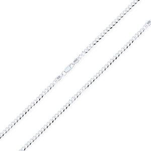Men's 4MM Diamond Cut Sterling Silver Cuban Necklace