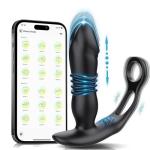 Men's App-Controlled Silicone Sports Ring, 10 Modes